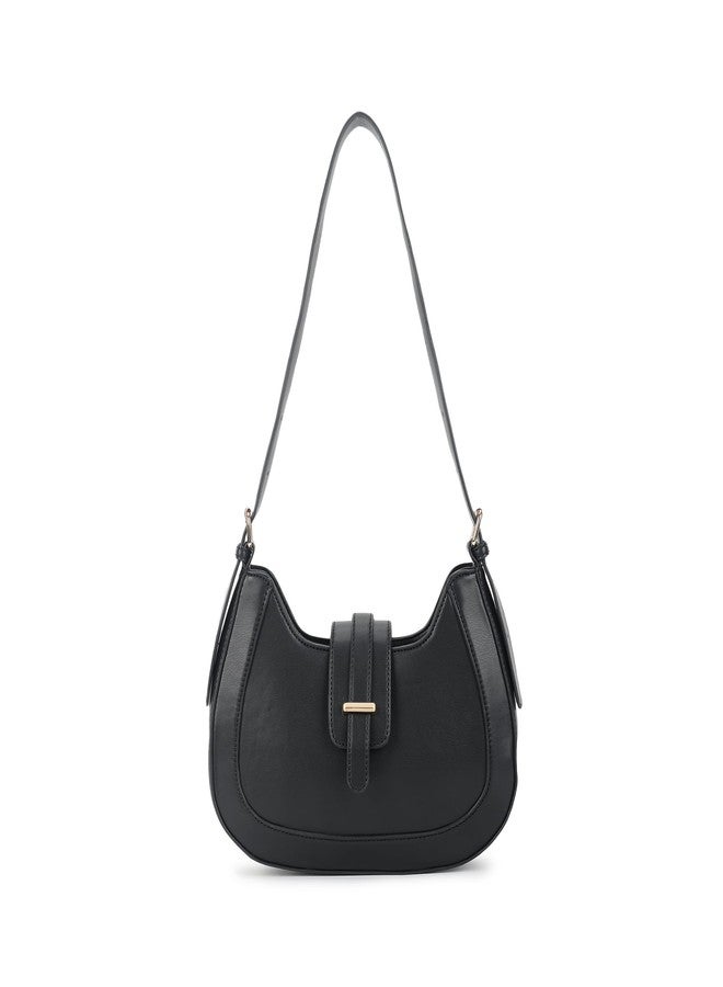 Fastrack Casual Shoulder Bag with Zipper and Magnet Closure for Girls, Medium Size with Internal Zipper Pocket, Made with High-Quality Faux Leather - Image 1